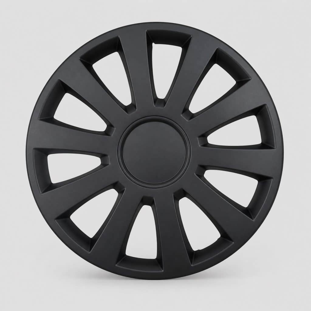 Enjoliveur noir mat 13 pouces présenté seul sur fond clair