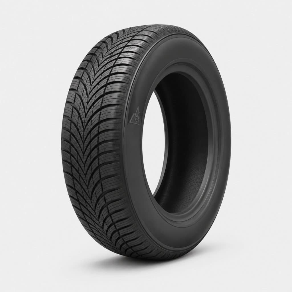 Pneu 4 saisons 205/55 R16 vu de trois quarts
